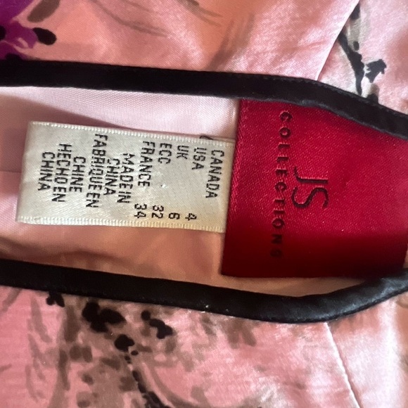 JS Collections Pink and Black Artistic Blazer - Picture 6 of 7